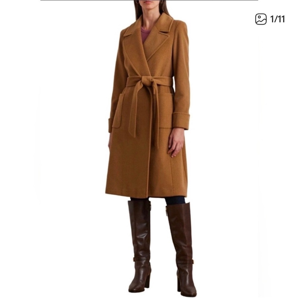 Ralph Lauren Camel Belted Trench Coat